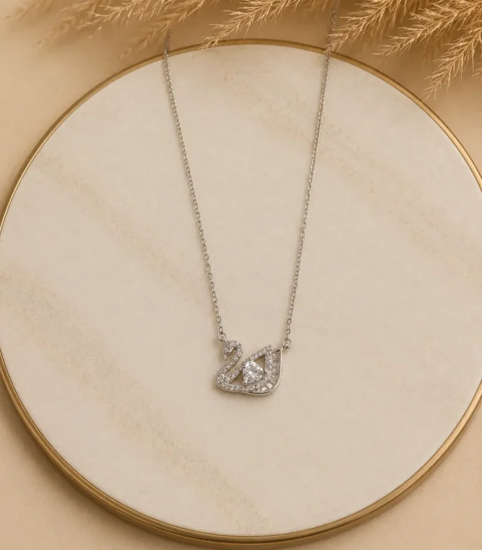 Pearl Swan Chain Pendant