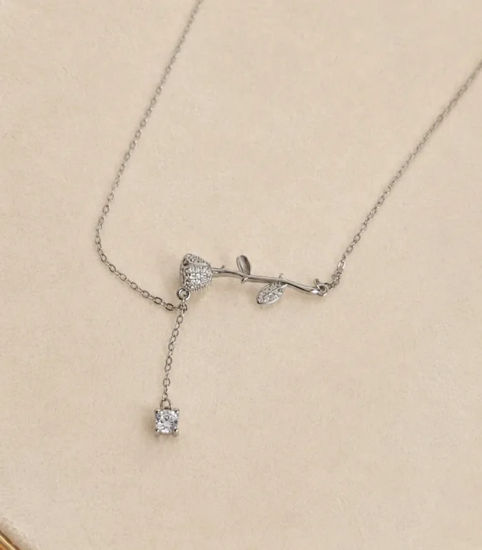 Silver Floral Necklace