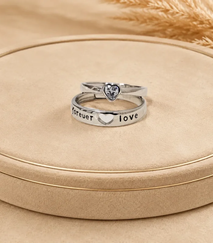 Forever Heart Ring Set