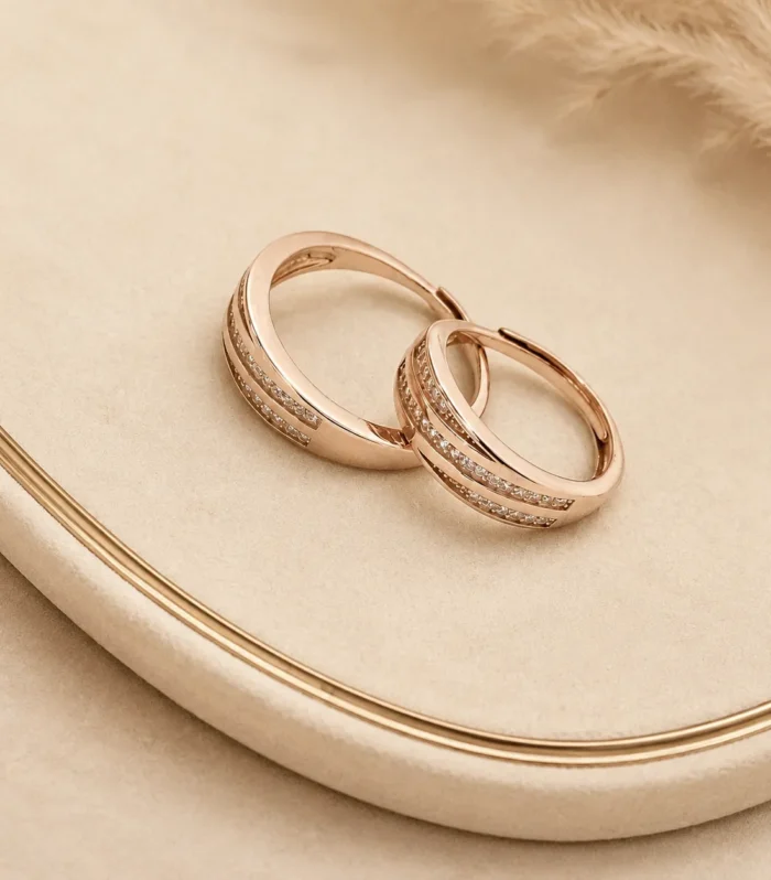 Rose Radiance Ring Set