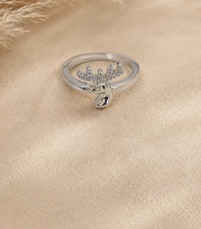 Silver Reindeer Ring